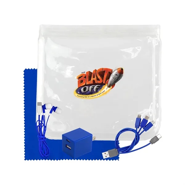 Clear Wall, Cable, Ear Bud & Cloth Set... from ASI 30208 A P Specialties / AP Specialties