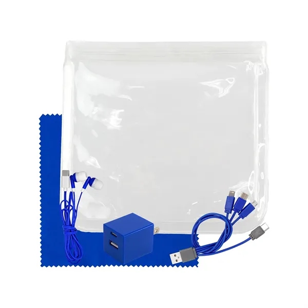 Clear Wall, Cable, Ear Bud & Cloth Set... from ASI 30208 A P Specialties / AP Specialties