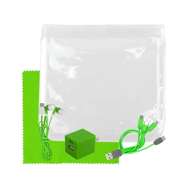 Clear Wall, Cable, Ear Bud & Cloth Set... from ASI 30208 A P Specialties / AP Specialties