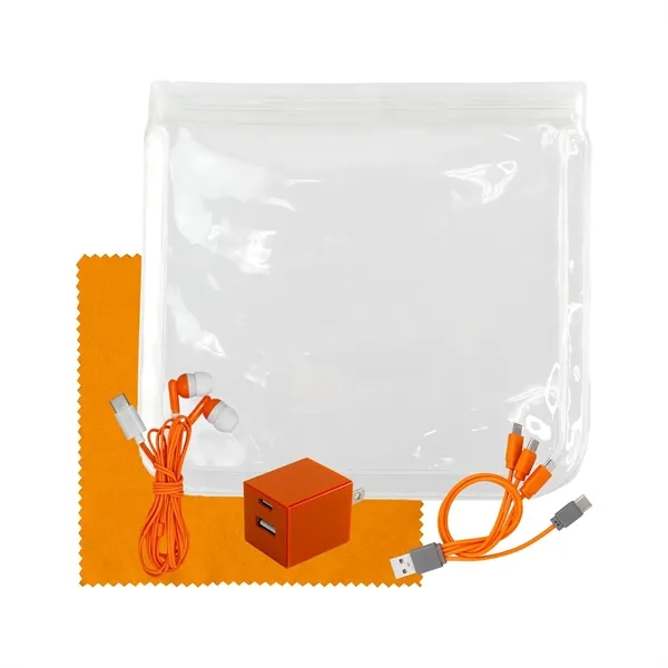 Clear Wall, Cable, Ear Bud & Cloth Set... from ASI 30208 A P Specialties / AP Specialties