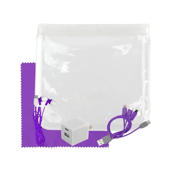 Clear Wall, Cable, Ear Bud & Cloth Set... from ASI 30208 A P Specialties / AP Specialties