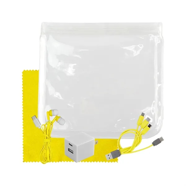 Clear Wall, Cable, Ear Bud & Cloth Set... from ASI 30208 A P Specialties / AP Specialties