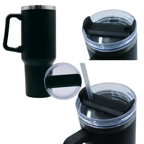 40 oz stainless steel double wall tumbler featuring a convenient handle... from ASI 37218 Athena Promo (tm)