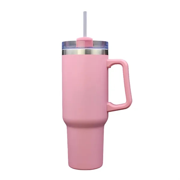 40 oz stainless steel double wall tumbler featuring a convenient handle... from ASI 37218 Athena Promo (tm)