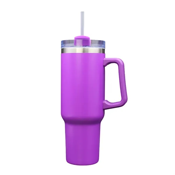 40 oz stainless steel double wall tumbler featuring a convenient handle... from ASI 37218 Athena Promo (tm)