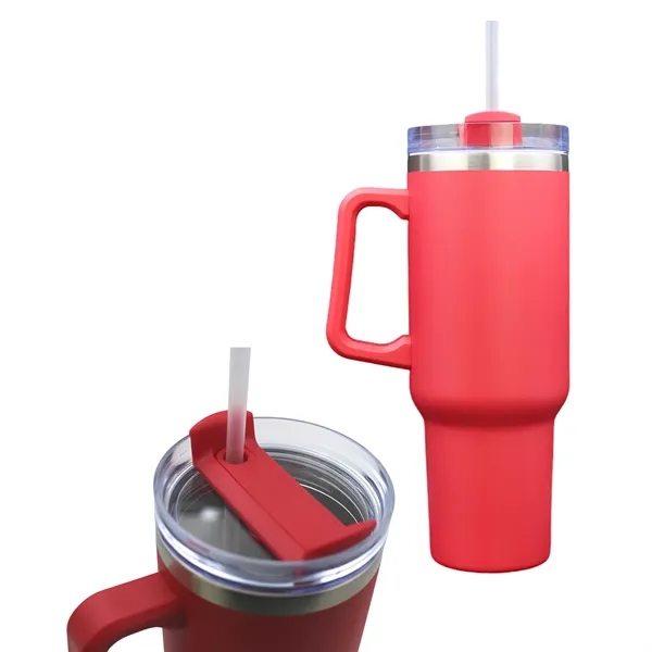 40 oz stainless steel double wall tumbler featuring a convenient handle... from ASI 37218 Athena Promo (tm)