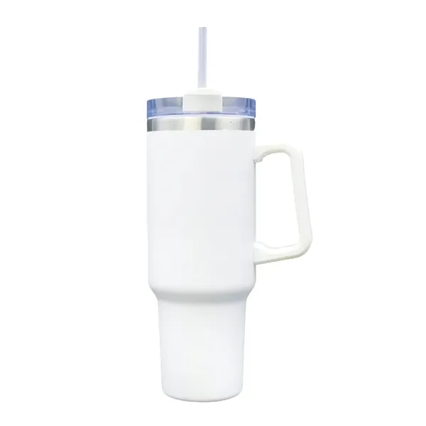 40 oz stainless steel double wall tumbler featuring a convenient handle... from ASI 37218 Athena Promo (tm)