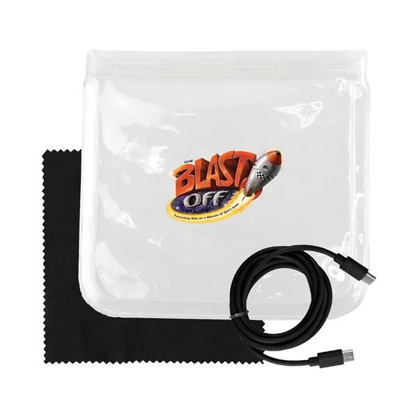 Clear C to C Cable & Cloth Set... from ASI 30208 A P Specialties / AP Specialties