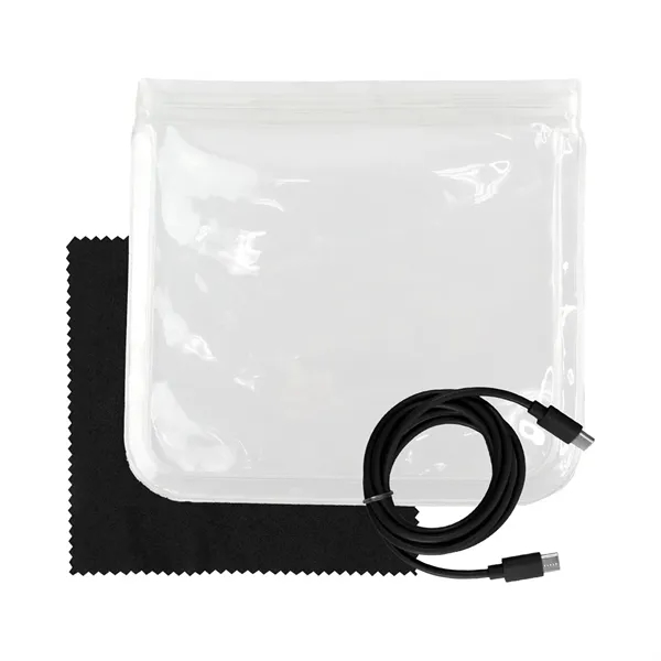 Clear C to C Cable & Cloth Set... from ASI 30208 A P Specialties / AP Specialties