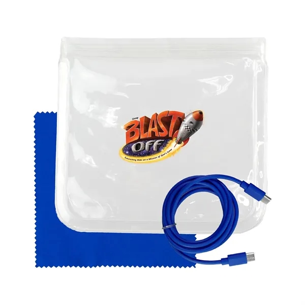 Clear C to C Cable & Cloth Set... from ASI 30208 A P Specialties / AP Specialties