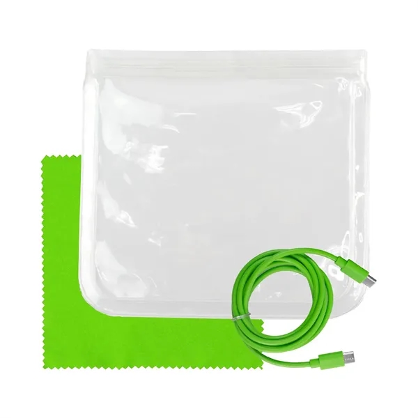 Clear C to C Cable & Cloth Set... from ASI 30208 A P Specialties / AP Specialties