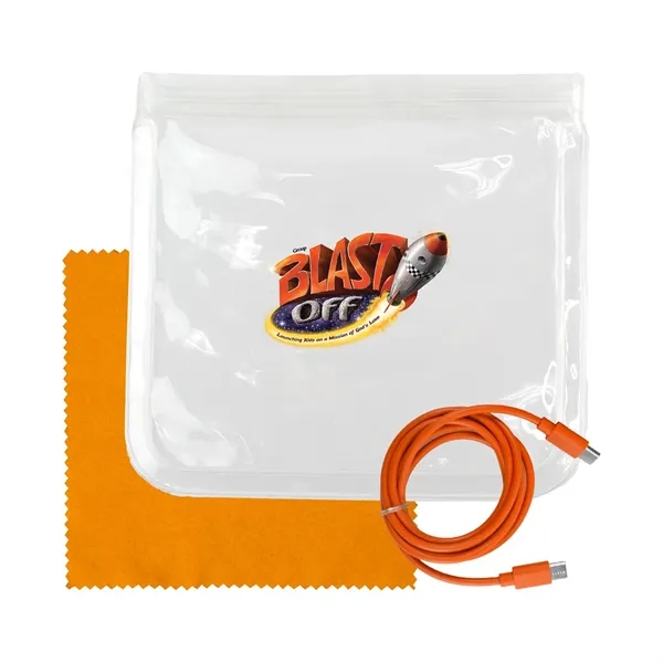 Clear C to C Cable & Cloth Set... from ASI 30208 A P Specialties / AP Specialties