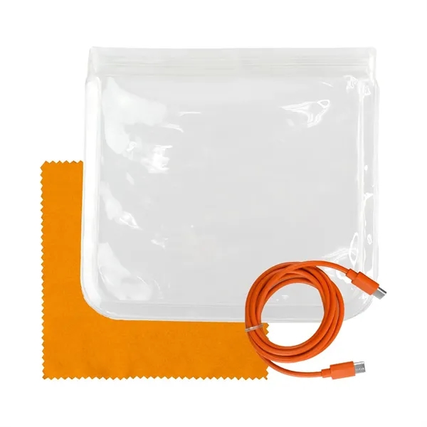 Clear C to C Cable & Cloth Set... from ASI 30208 A P Specialties / AP Specialties