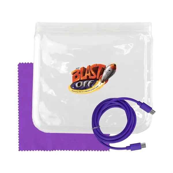 Clear C to C Cable & Cloth Set... from ASI 30208 A P Specialties / AP Specialties