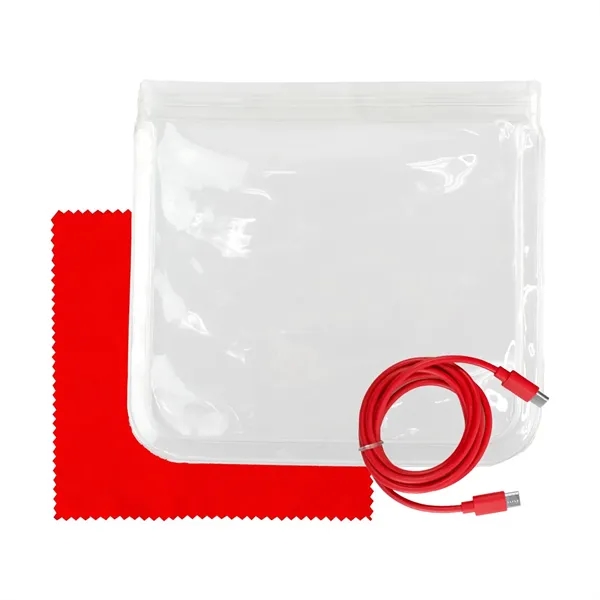 Clear C to C Cable & Cloth Set... from ASI 30208 A P Specialties / AP Specialties