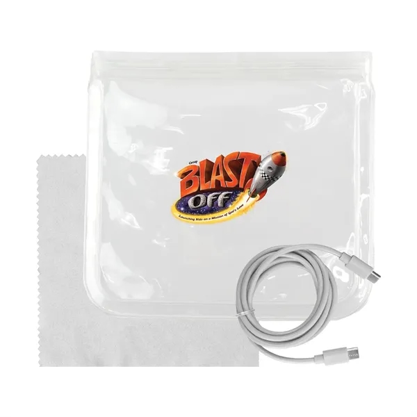 Clear C to C Cable & Cloth Set... from ASI 30208 A P Specialties / AP Specialties