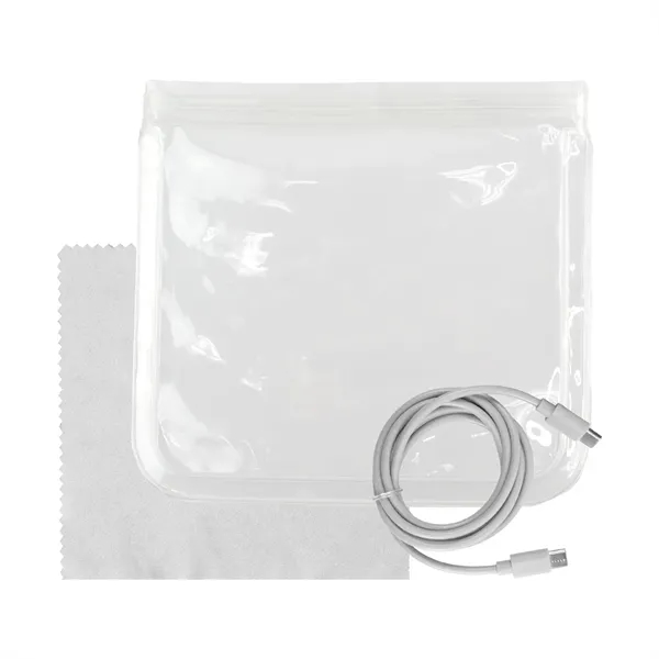 Clear C to C Cable & Cloth Set... from ASI 30208 A P Specialties / AP Specialties