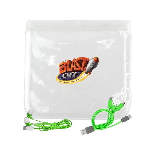 Clear Cable & Ear Bud Set... from ASI 30208 A P Specialties / AP Specialties