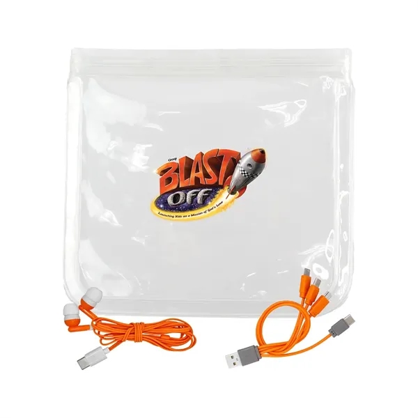 Clear Cable & Ear Bud Set... from ASI 30208 A P Specialties / AP Specialties