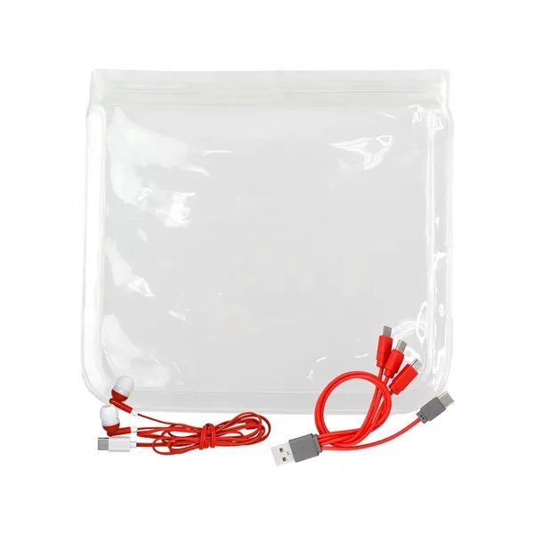 Clear Cable & Ear Bud Set... from ASI 30208 A P Specialties / AP Specialties