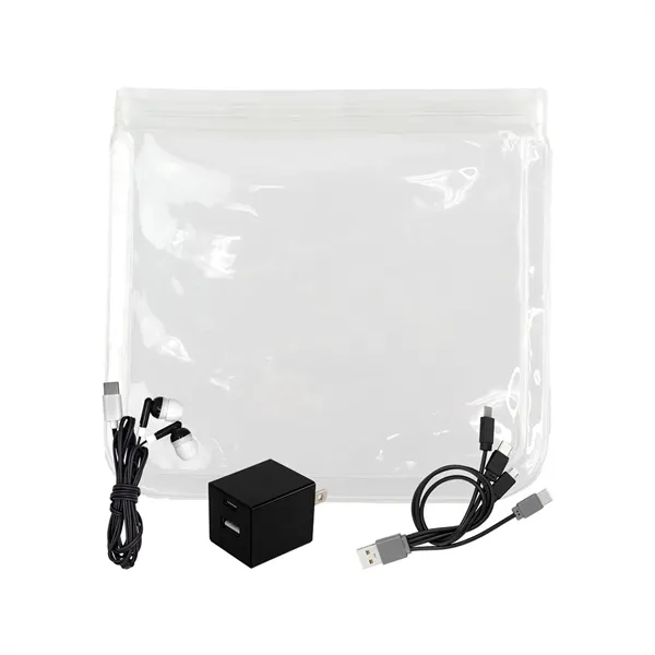 Clear A+C Wall, Cable & Ear Bud Set... from ASI 30208 A P Specialties / AP Specialties