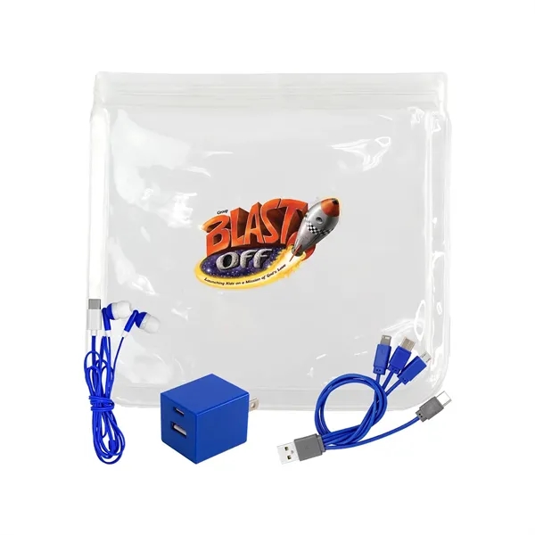 Clear A+C Wall, Cable & Ear Bud Set... from ASI 30208 A P Specialties / AP Specialties