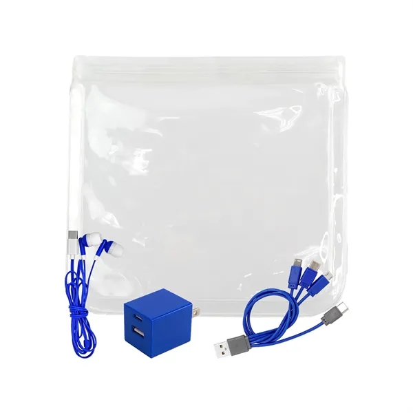 Clear A+C Wall, Cable & Ear Bud Set... from ASI 30208 A P Specialties / AP Specialties