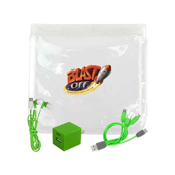 Clear A+C Wall, Cable & Ear Bud Set... from ASI 30208 A P Specialties / AP Specialties