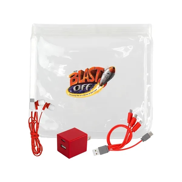 Clear A+C Wall, Cable & Ear Bud Set... from ASI 30208 A P Specialties / AP Specialties