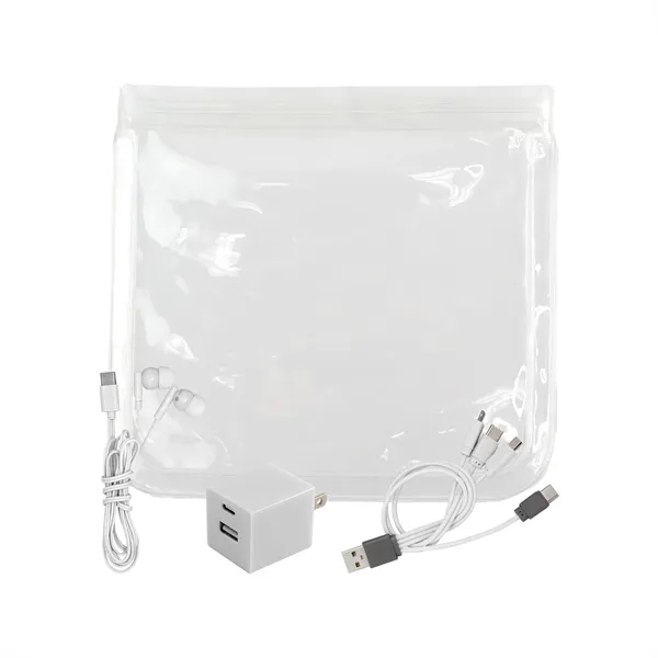 Clear A+C Wall, Cable & Ear Bud Set... from ASI 30208 A P Specialties / AP Specialties