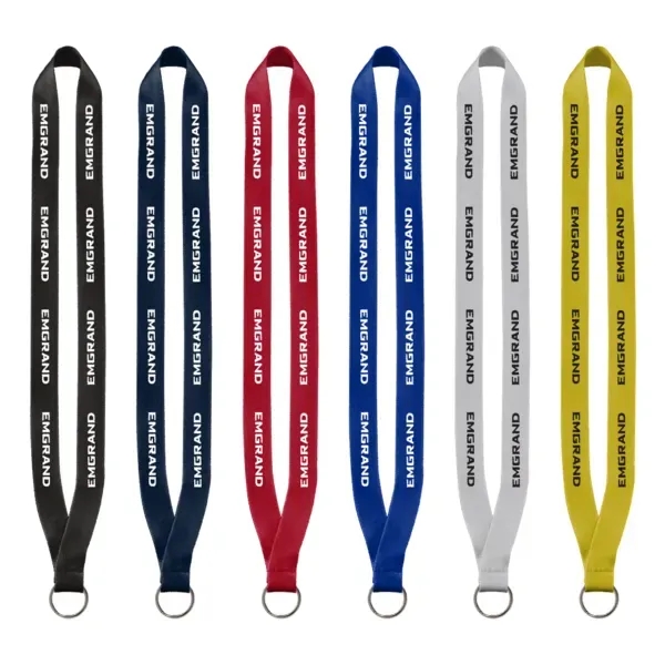 3/4" x 16" polyester sewn lanyard with a silver split key... from ASI 88060 Snugz/USA Inc / SnugZ USA®