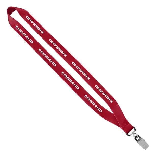 3/4" polyester sewn lanyard with silver bulldog clip.... from ASI 88060 Snugz/USA Inc / SnugZ USA®