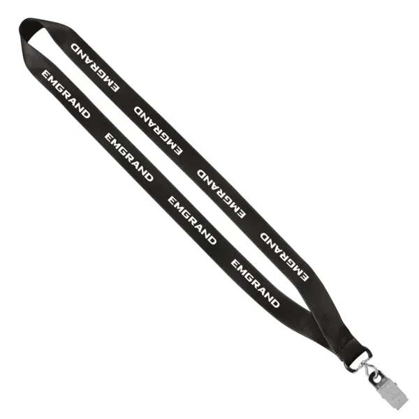 3/4" polyester sewn lanyard with silver bulldog clip.... from ASI 88060 Snugz/USA Inc / SnugZ USA®