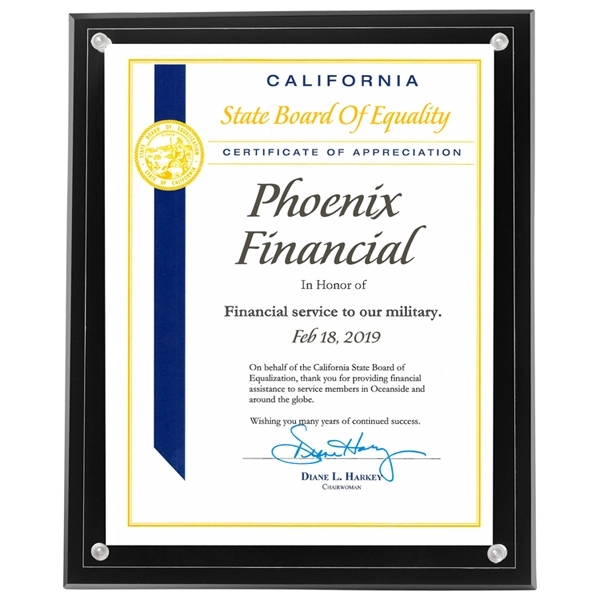 Acrylic certificate holder with four plastic screws and presentation box. 13"... from ASI 62660 Innovation Line