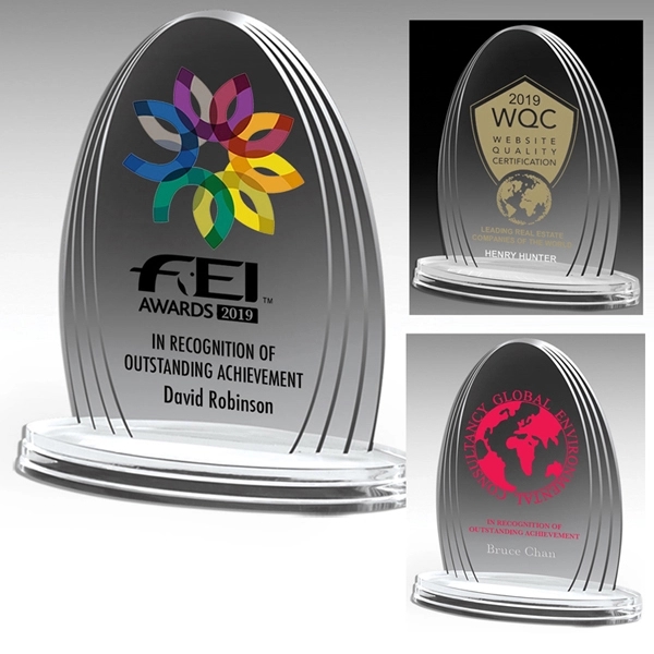 3/4" thick acrylic award set on a triple-layered base.... from ASI 62660 Innovation Line