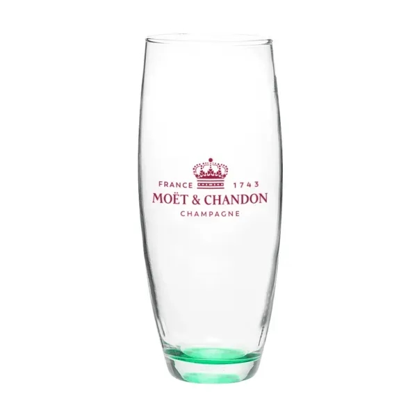 9 oz. glass champagne flute with stemless design.... from ASI 88060 Snugz/USA Inc
