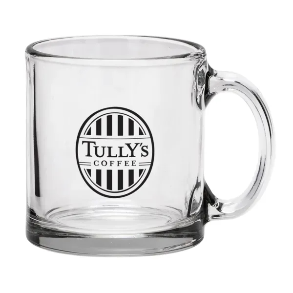 13 oz. clear glass coffee mug with C-handle grip.... from ASI 88060 Snugz/USA Inc