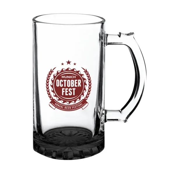 16 oz. glass beer stein with thick bottom and thumb grip... from ASI 88060 Snugz/USA Inc