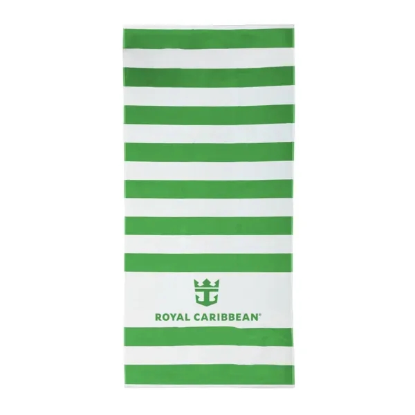 60" x 30" beach towel with cabana stripes design.... from ASI 88060 Snugz/USA Inc