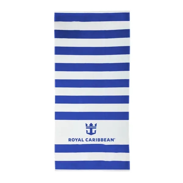 60" x 30" beach towel with cabana stripes design.... from ASI 88060 Snugz/USA Inc