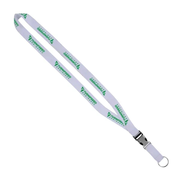 3/4" imported polyester lanyard with woven ribbon and plastic-metal buckle.... from ASI 88060 Snugz/USA Inc / SnugZ USA®