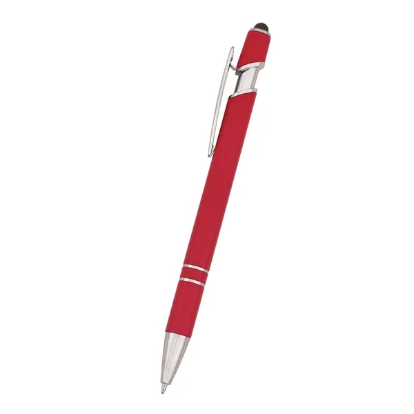 Roslin pen measuring 5 1/2" with a plunger-action mechanism and stylus... from ASI 61125 Hit Promotional Products / Hit®