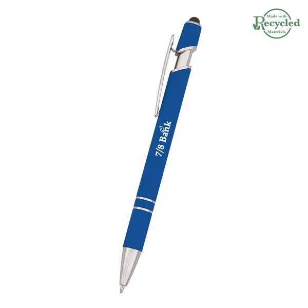 Roslin pen measuring 5 1/2" with a plunger-action mechanism and stylus... from ASI 61125 Hit Promotional Products / Hit®