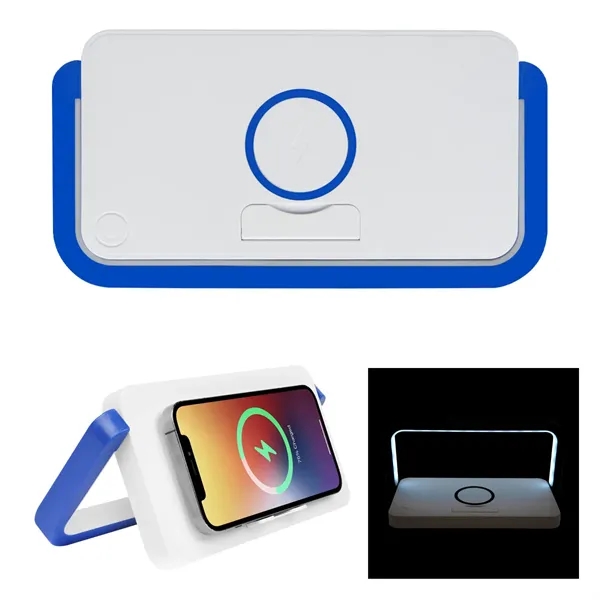 Desktop LED reading lamp and 10W wireless charger and adjustable phone... from ASI 61125 Hit Promotional Products / Hit®