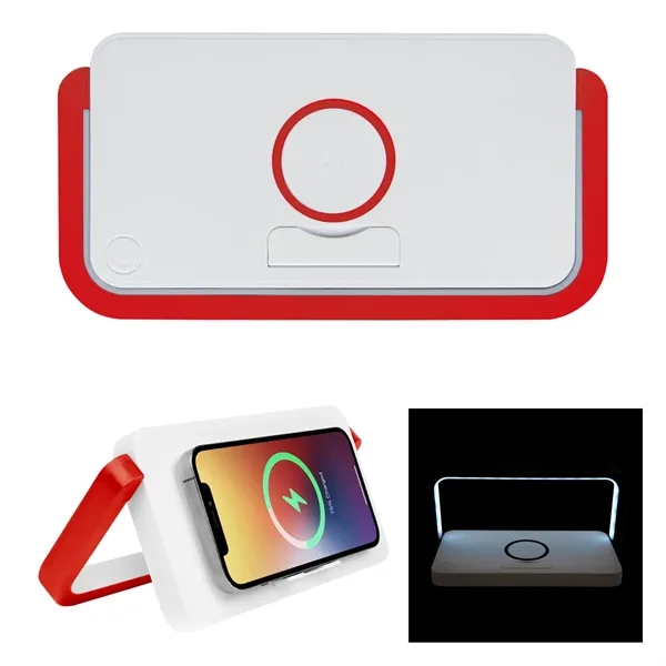 Desktop LED reading lamp and 10W wireless charger and adjustable phone... from ASI 61125 Hit Promotional Products / Hit®