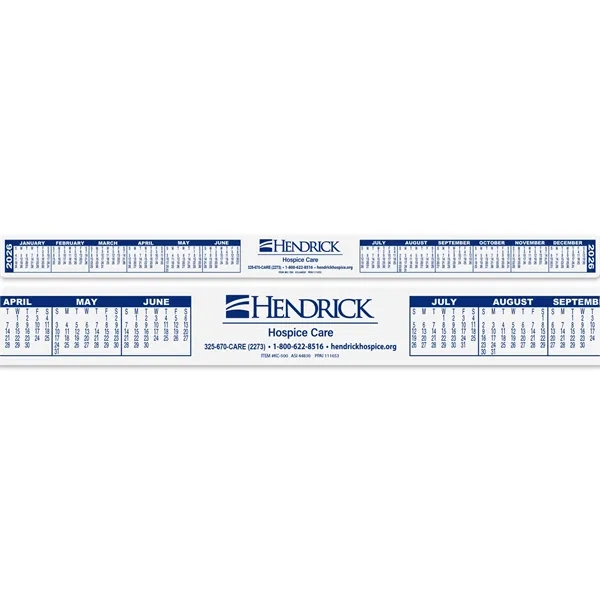 16" x 1 1/8" poly slim line computer calendar with custom... from ASI 44830 The Chest