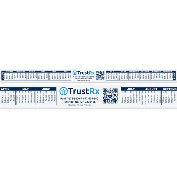 16" x 1 1/8" poly slim line computer calendar with custom... from ASI 44830 The Chest