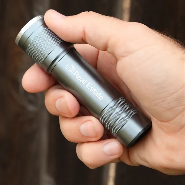Rechargeable COB pocket flashlight with zoom feature and 4-hour run time.... from ASI 61966 HPG / Beacon Promotions