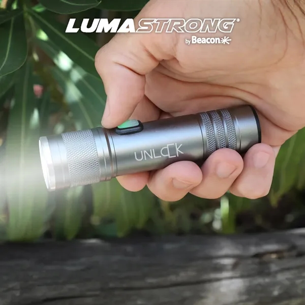 Rechargeable COB pocket flashlight with zoom feature and 4-hour run time.... from ASI 61966 HPG / Beacon Promotions
