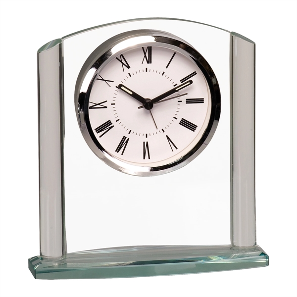 5 3/4" x 6 1/4" x 1 3/4" glass clock with... from ASI 74601 Calico